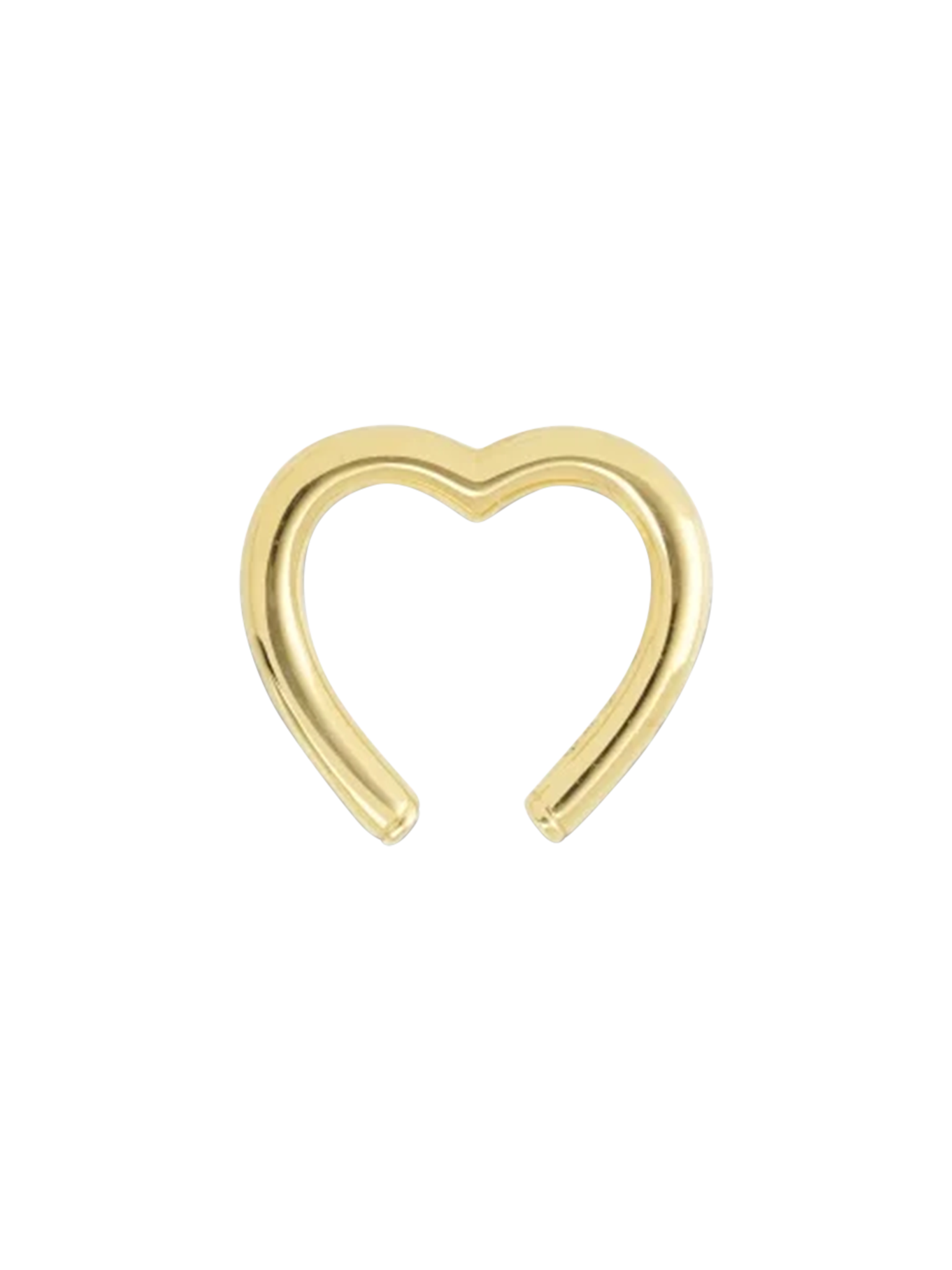 Yellow gold heart clip