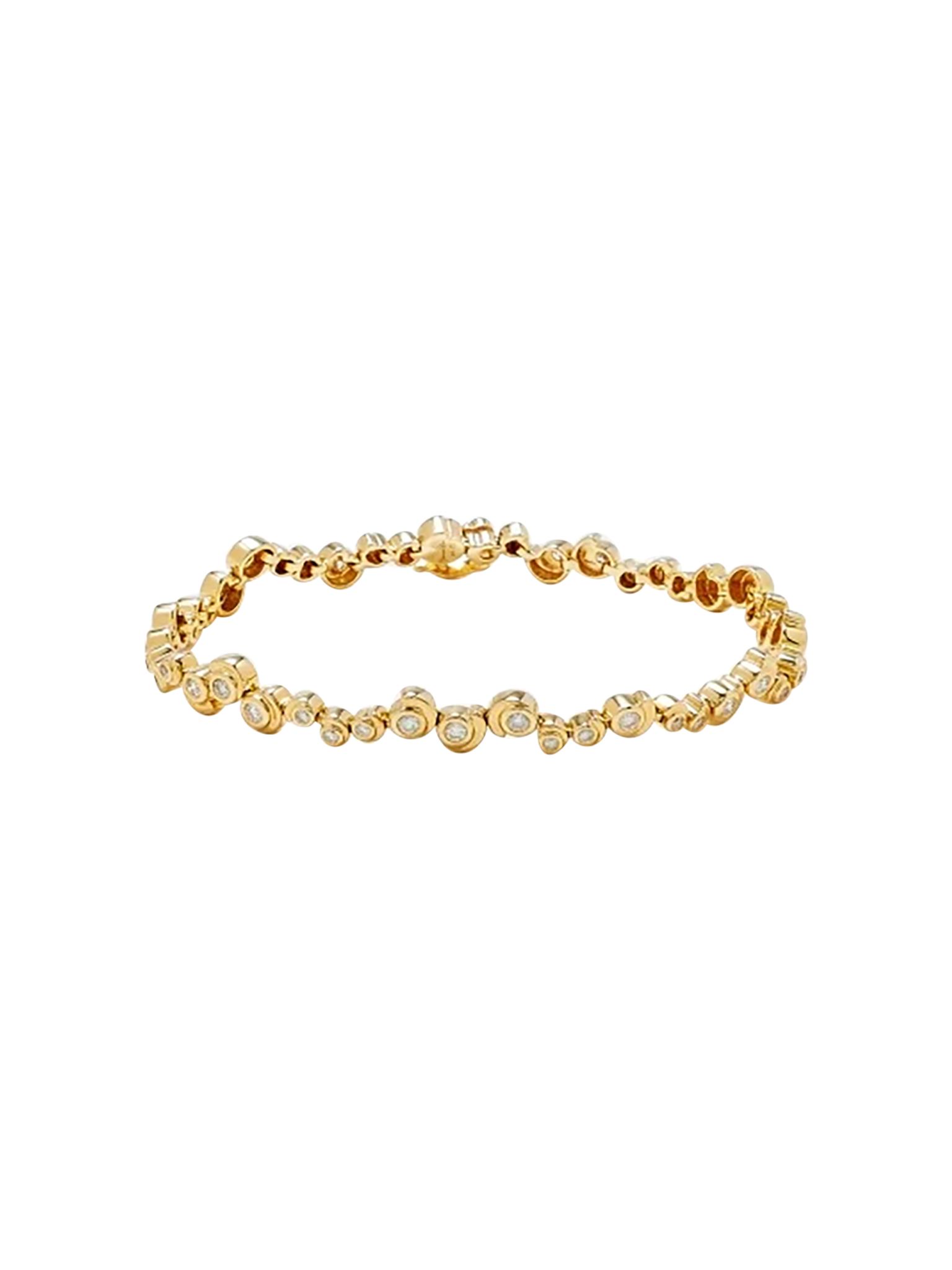 Snail river diamonds yellow gold bracelet