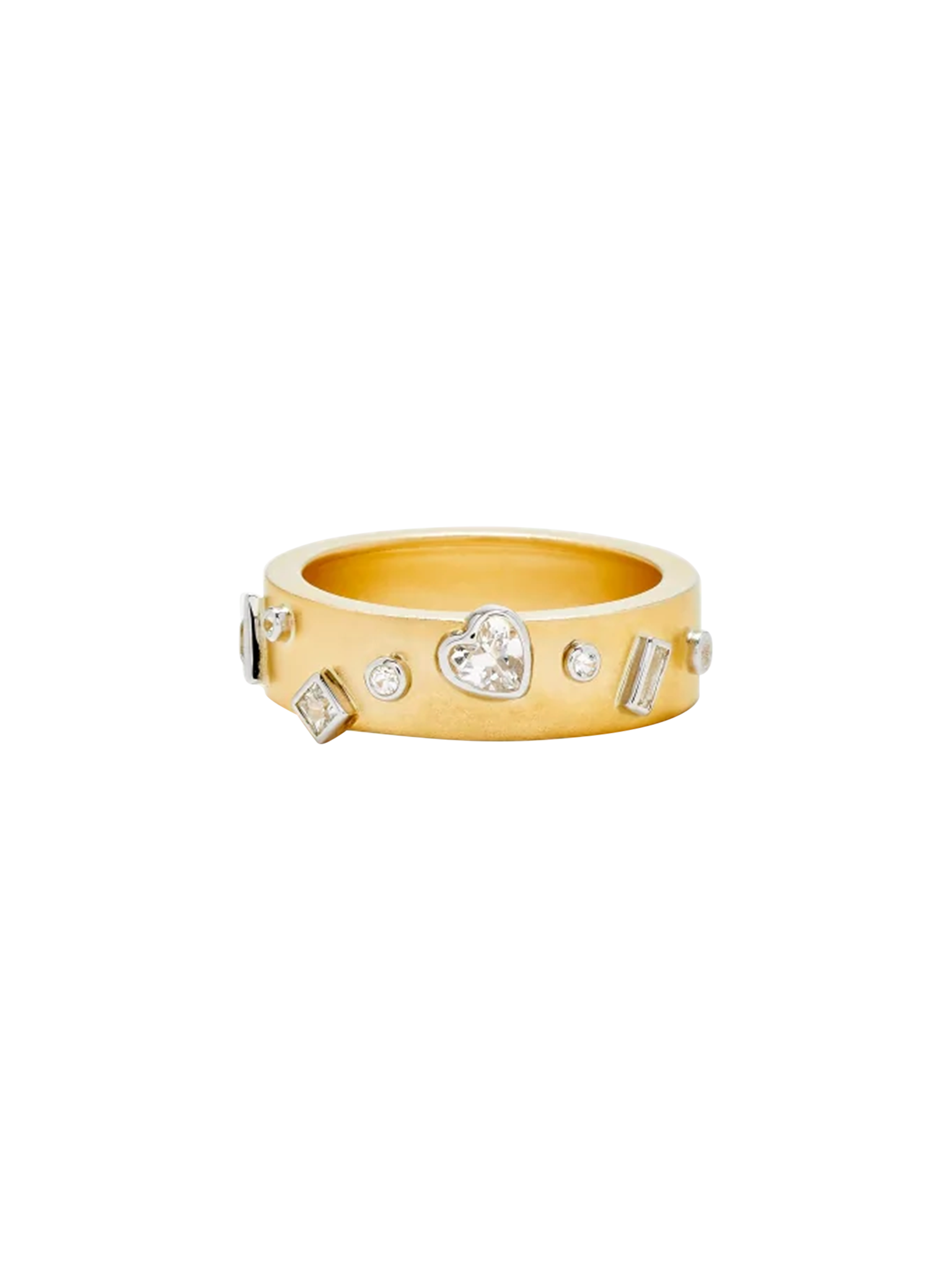 Yellow gold confetti ring