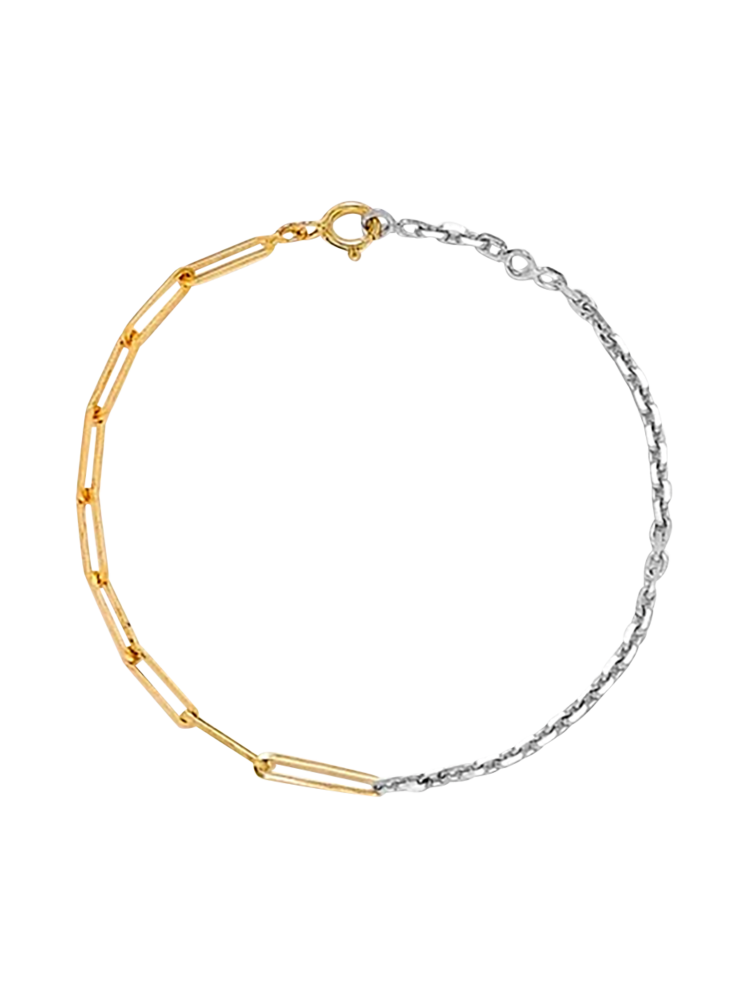 Maxi nude solitaire bracelet in mixed golds