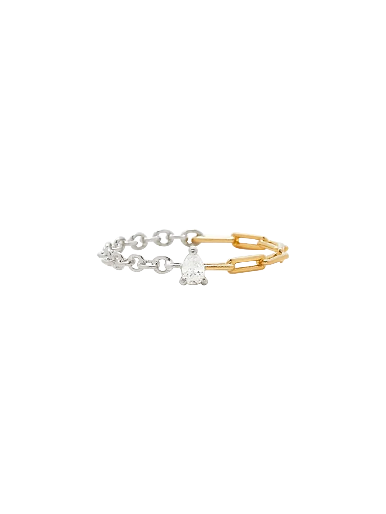 2 gold pear diamond solitaire ring