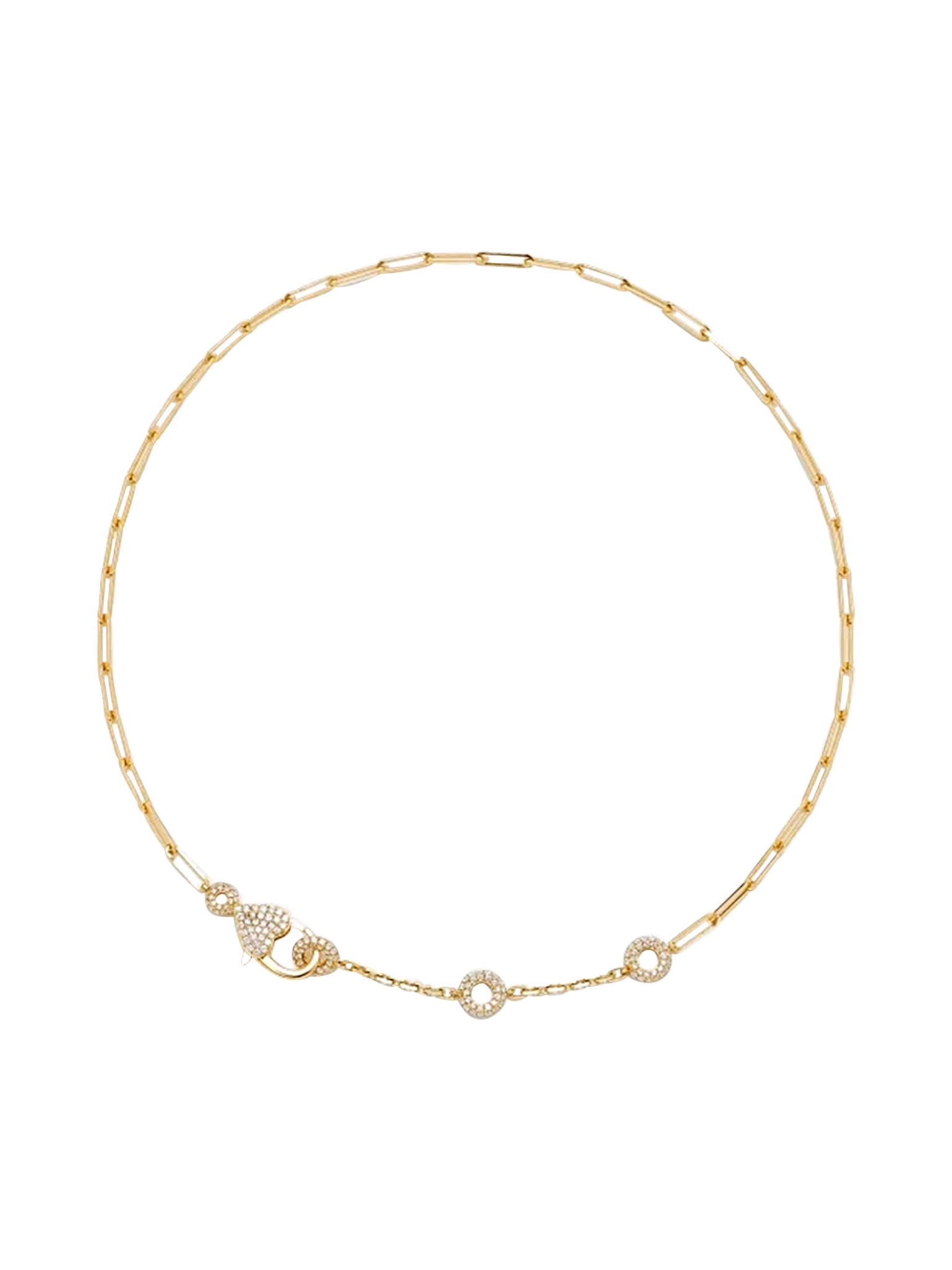 Solitaire necklace donuts diamonds gm yellow gold