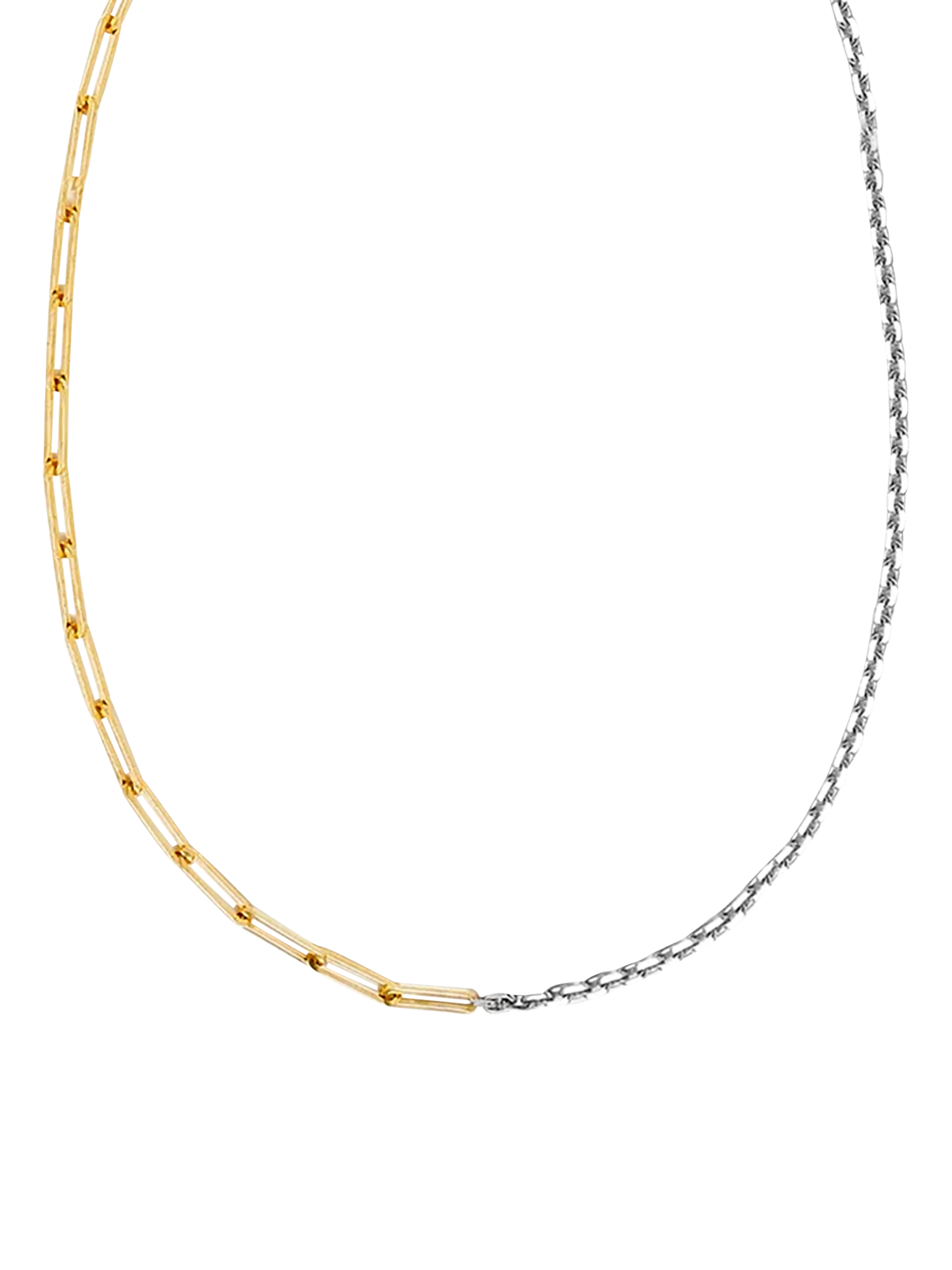 Maxi nude solitaire necklace in mixed golds