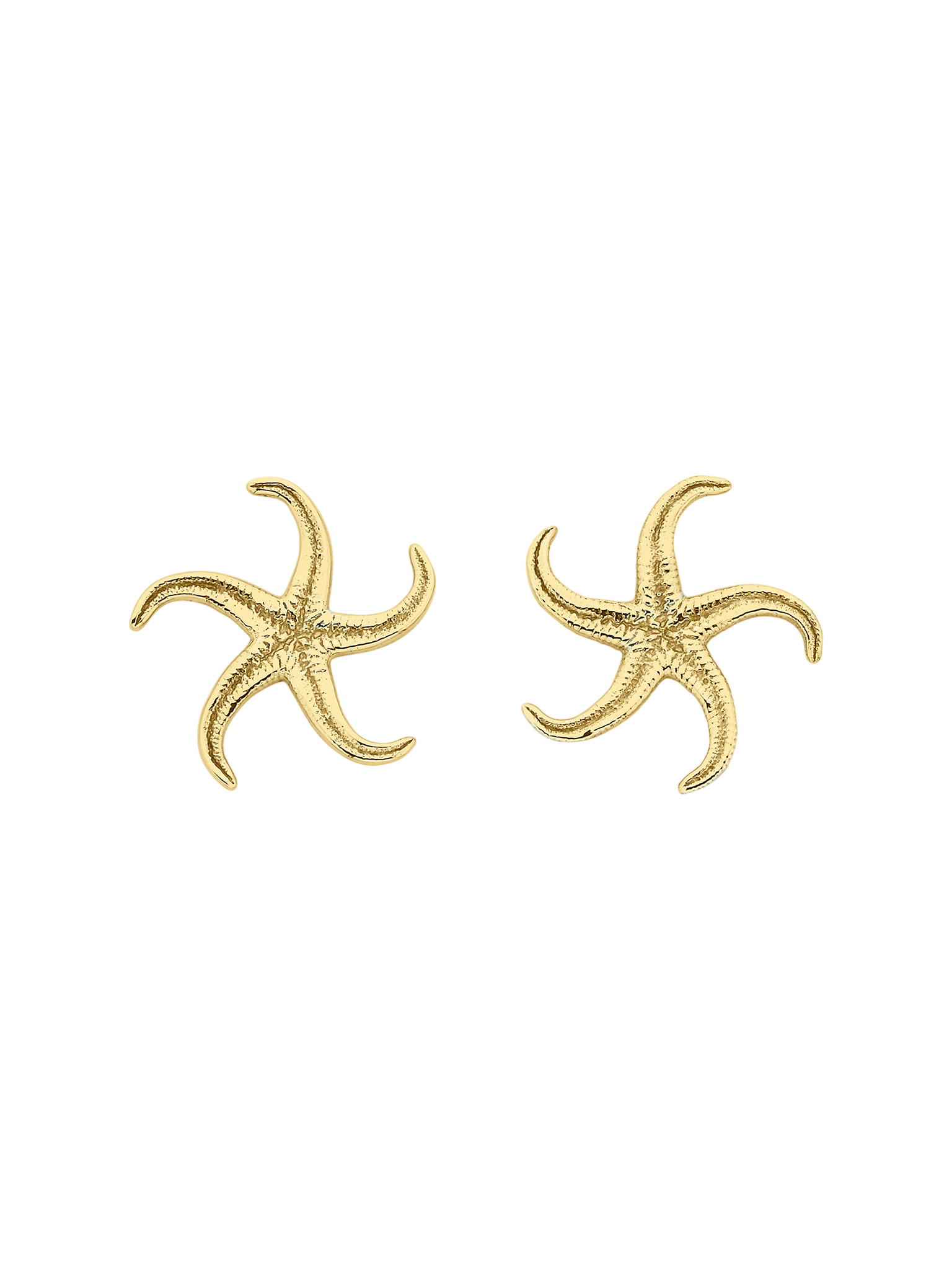 Starfish earrings gold